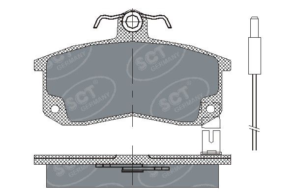 SCT GERMANY Комплект тормозных колодок, дисковый тормоз SP 216 PR